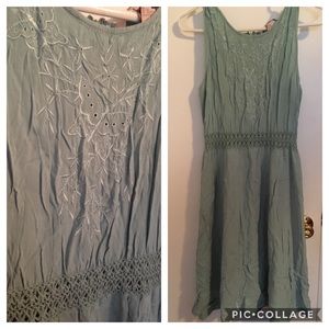 Cut out Robin's egg blue cotton dress